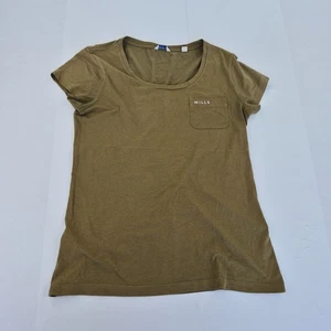 JACK WILLS Top 6 Green Womens Short Sleeve Scoop Neck Pocket Embroidered Logo - Picture 1 of 11