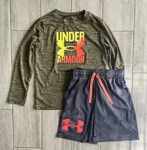 Under Armour Kids Boys ( 7-8 yrs) T-Shirt Shorts Set of 2 - Picture 1 of 8