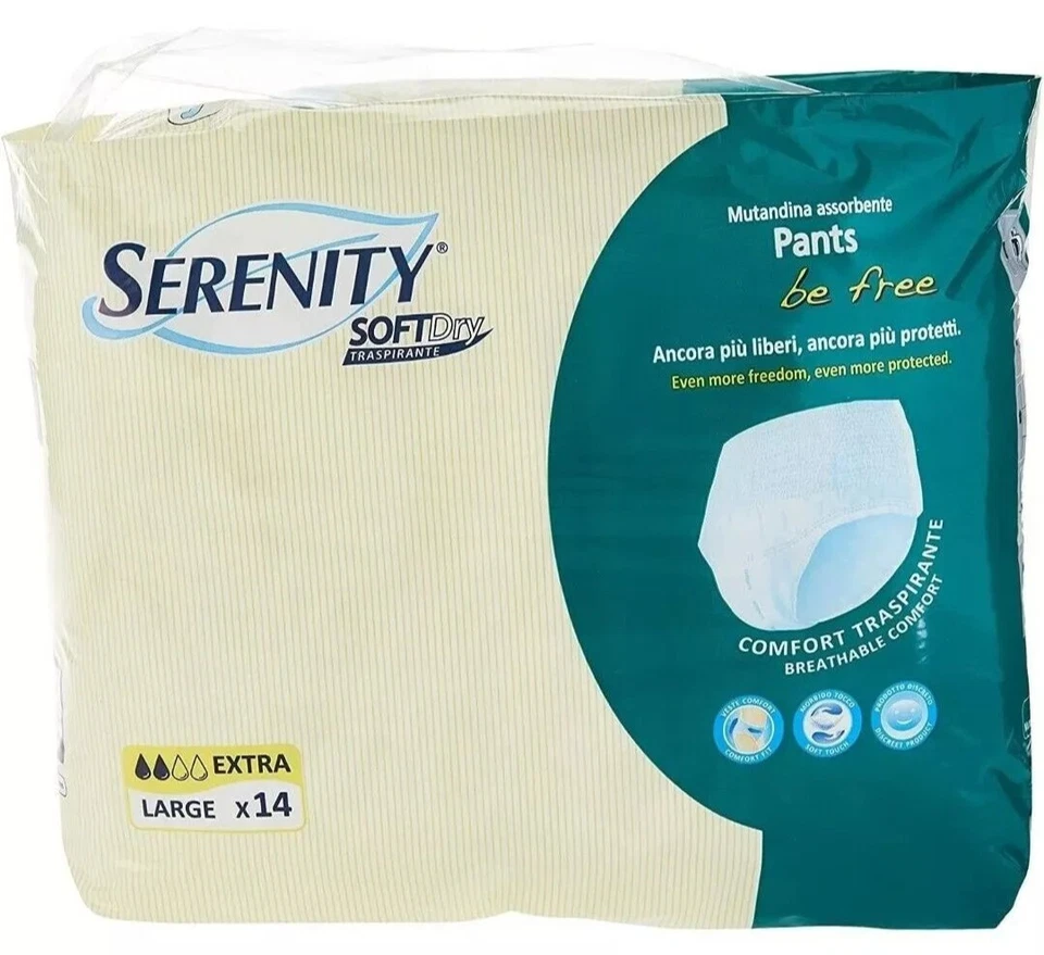 112 Mutandine Pants Misura L Larga Serenity 8 Pacchi Da 14 Pezzi Prezzo Più... - Immagine 1 di 1