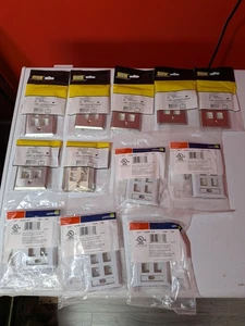 5-Leviton And 7- Hubbel Stainless Wallplate 6-Port Keystone Single Gang Faceplat - Picture 1 of 16