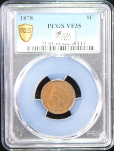 1878 Indian Head Small Cent, PCGS Graded VF35, Store #98443 - Picture 1 of 2