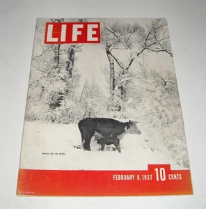 LIFE MAGAZINE February 8 - 1937 pre WWII NAZI GORING in ROME MIDWEST FLOODS - Picture 1 of 5