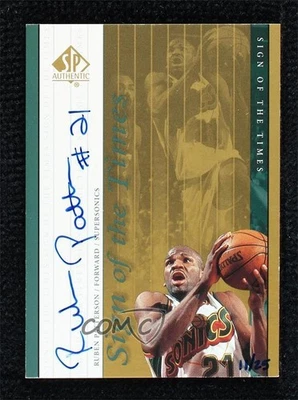 1999-00 SP Authentic Sign of the Times Gold 11/25 Ruben Patterson #RP Auto - Image 1 of 3