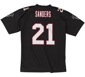 Atlanta Falcons Deion Sanders Mitchell & Ness Black Legacy Jersey - Picture 1 of 4