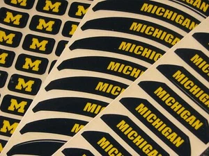 MICHIGAN WOLVERINES Bumper Football Helmet Decal Set Qty (1) Set MINI 3M 20MIL - Picture 1 of 1