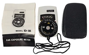 CAPITAL D-III Incident and Reflected Light Cds Exposure Meter W/Manual And Case - Picture 1 of 14