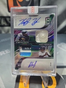 2021 Spectra Hayes/Jazz Chisholm RPA #'d 5/5 (Marble Prizm) Panini Encased - Picture 1 of 3