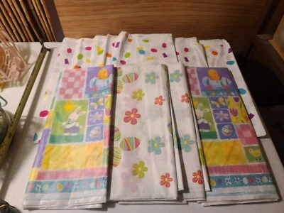 NEW 10 Easter Spring Plastic Tablecloths Coverings 54”× 84” - 102" Multicolored  - Image 1 of 4
