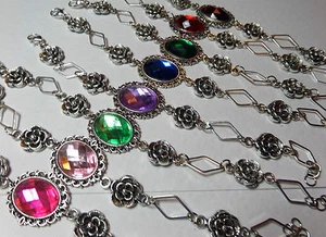 ESTILO VICTORIANO - ROSA DIAMANTE - PULSERA PLATEADA AC TURQUESA DR - Imagen 1 de 1