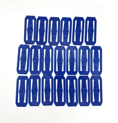 Mattel Hot Wheels Compatible Track Connector Pieces Lot Of 20 Blue Durable NEW - Image 1 of 4