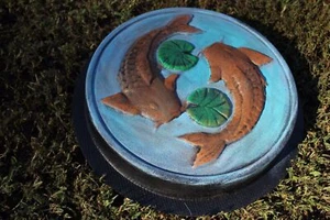 Escalón de peces Koi molde cemento pasarela decoración de jardín molde concreto - Imagen 1 de 7