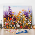 TISHIRON Paint by Numbers for Adults Colourful Flowers Canvas DIY Oil Painting X