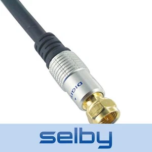 TV Antenna Aerial Cable F Type Male to Male Flylead Cord Coax Lead Gold Plated - Picture 1 of 2