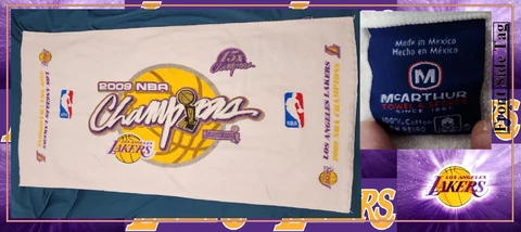 Rare Los Angeles Lakers 2009 NBA Champions 15X Locker Room Towel 40X21 Kobe Cover