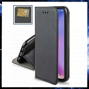 COQUE PORTEFEUILLE NOIR Pour HUAWEI P SMART Z ETUI HOUSSE LIVRE ANTICHOC - Photo 1/6