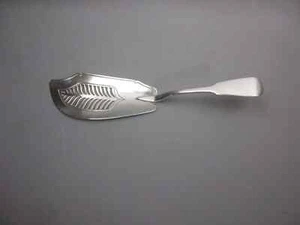 Antique Georgian Sterling Silver Fish Slice 11.5" MADE IN ENGLAND - Picture 1 of 8