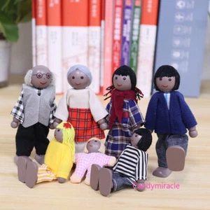 7 pezzi scala 1:12 casa delle bambole miniatura persona nera ragdoll accessori famiglia - Foto 1 di 6