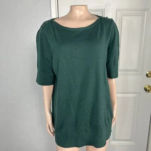 NUEVA Camisa Top Tejida Lands End Para Mujer 1X S/S Botón Carrera Algodón Talla Grande X3-10 - Imagen 1 de 7