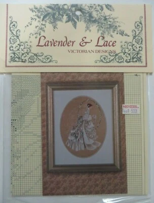 Vintage THE BRIDE Cross Stitch Pattern LAVENDER & LACE Victorian Designs - Image 1 of 4