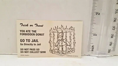 Juego Monopoly de Los Simpson - TARJETA IR A LA CÁRCEL HOMER SIMPSON Foto 1 de 2