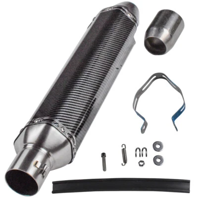 Universal Motorcycle ATV Slip-on Exhaust Muffler Pipe With DB Killer Silencer 2" - Image 1 of 4