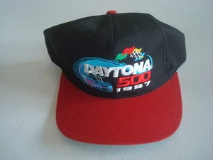 DAYTONA 500 97 NASCAR\ RACING 90S SCRIPT strapback DEADSTOCK HAT CAP VINTAGE E1 - Picture 1 of 2
