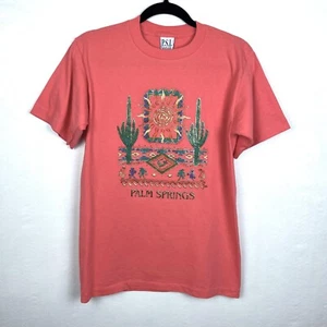 Camiseta De Colección Años 90 Palm Springs California Texturizada Dorada Talla M Puntada Única EE. UU. - Imagen 1 de 7
