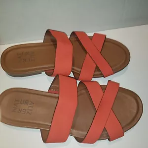 Naturalizer Sandals Size 7.5M Orange Straps #54 - Picture 1 of 7