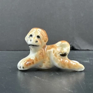 Vintage Miniature Ceramic Hand Painted Dog Figure Decor Retro Small Desk MCM - Picture 1 of 6