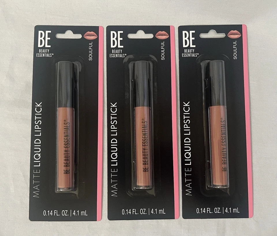 Tres (3) lápiz labial líquido mate Beauty Essentials Soulful Foto 1 de 1