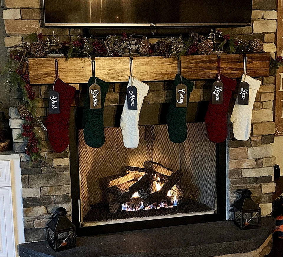 Christmas Stocking Name Tags/ Wooden Name Tag/ Personalized Stocking Tag - Image 1 of 4