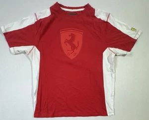 Ferrari Racing Shirt Men’s M Red White SF Scuderia Shield F1 Motorsport Tee - Picture 1 of 5