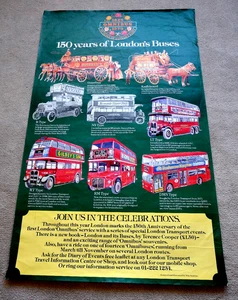OMNIBUS 1829-1979 150 YEARS OF LONDON BUSES POSTER by Mike Ingham - Picture 1 of 14