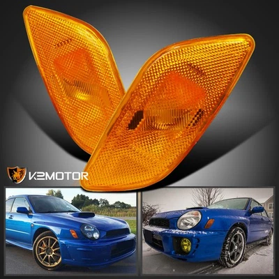 Fits 2002-2003 Subaru Impreza WRX/RS/TS/Outback Amber Side Marker Signal Lights Foto 1 de 4