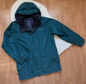 Vintage Berghaus Gore Tex Protection Dark Green men’s Windbreaker jacket size M - Picture 1 of 15