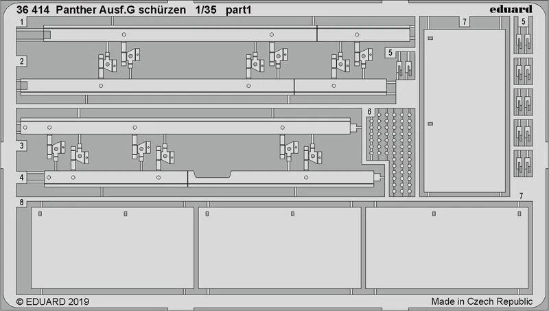 GREMBIULI EDUARD 36414 PANTHER AUSF.G 1/35 - Immagine 1 di 1