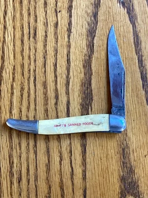 Navaja de bolsillo estilo palillo de dientes marca Hammer vintage publicidad vencejos alimentos enlatados Foto 1 de 4