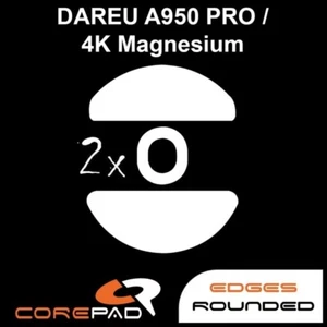 Corepad Skatez Dareu A950 PRO Souris Pieds Patins Remplacement Hyperglide PTFE - Picture 1 of 1