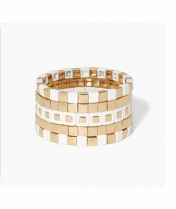 ROXANNE ASSOULIN Armband vergoldete Lilie 5er Set weiß Emaille Gold - Bild 1 von 12