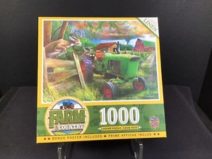 Farm & Country Hirsch Deere Traktorüberquerung 1000 Teile Puzzle Leinen NEU - Bild 1 von 4