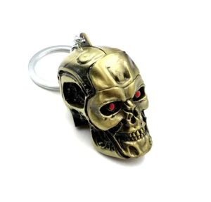 Metall Schlüsselanhänger mit Terminator Schädel, Keychain, Keyring - Bild 1 von 4