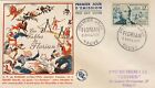 P)1955 FRANCE, FDC, J.P.C FLORIAN FRENCH FABULISTTHE, TIMBRE 200E ANNIVERSAIRE XF