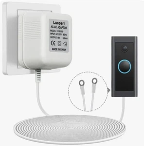 Cable de extensión de 19,7 pies video timbre alimentación transformador 24V500Ma, AC110-120V a - Imagen 1 de 5