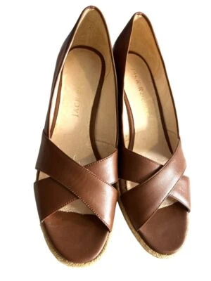 10 alpargatas Jack Rogers marrón Palmer cuña nuevas sin caja punta abierta Foto 1 de 4