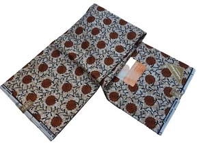 6 Yards / 5,48 Meter garantiert afrikanischer Stoff mit Wachsdruck und Design - Bild 1 von 6