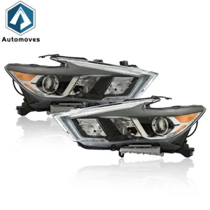 Right+Left Side For 2016-2018 Nissan Maxima S SL SV Halogen w/LED DRL Headlights - Picture 1 of 12