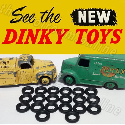 DINKY TOYS TYRES x 20 - 15mm Diameter   ******NEW PROFILE****** - image 1 of 2
