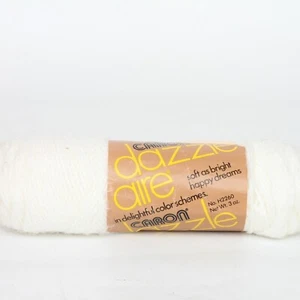 Caron Dazzle Aire 4 Ply Acrylic Nylon Yarn 1 Skein White 2601 Vintage - Picture 1 of 3