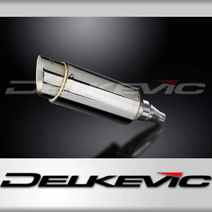 Kymco K-Pipe Downtown 2016-2021 Slip On 8" Round Stainless Exhaust Muffler Kit - Foto 1 di 5