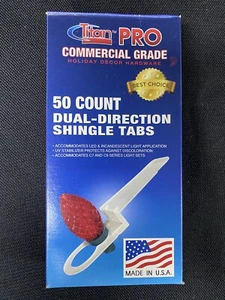 50er-Pack Kunststoff Dach Schindel Clips 73013T50CLO Weihnachten Urlaub Titan Pro Dekor - Bild 1 von 2